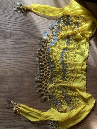 Bauchtanz Gürtel gelb