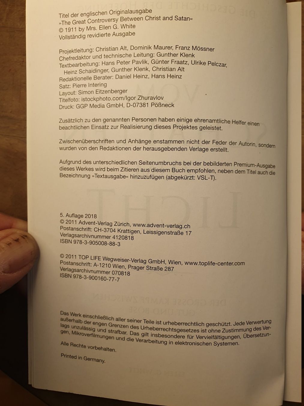 Libri: Vom Schatten zum Licht - Ellen G. White – Usato da Zürich venduto da loosebone 3