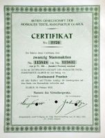 AG der Moskauer Textil-Manufaktur, Glarus - 1923 (20er)