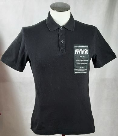 VERSACE JEANS COUTURE Polo T-Shirt Schwarz Gr. S