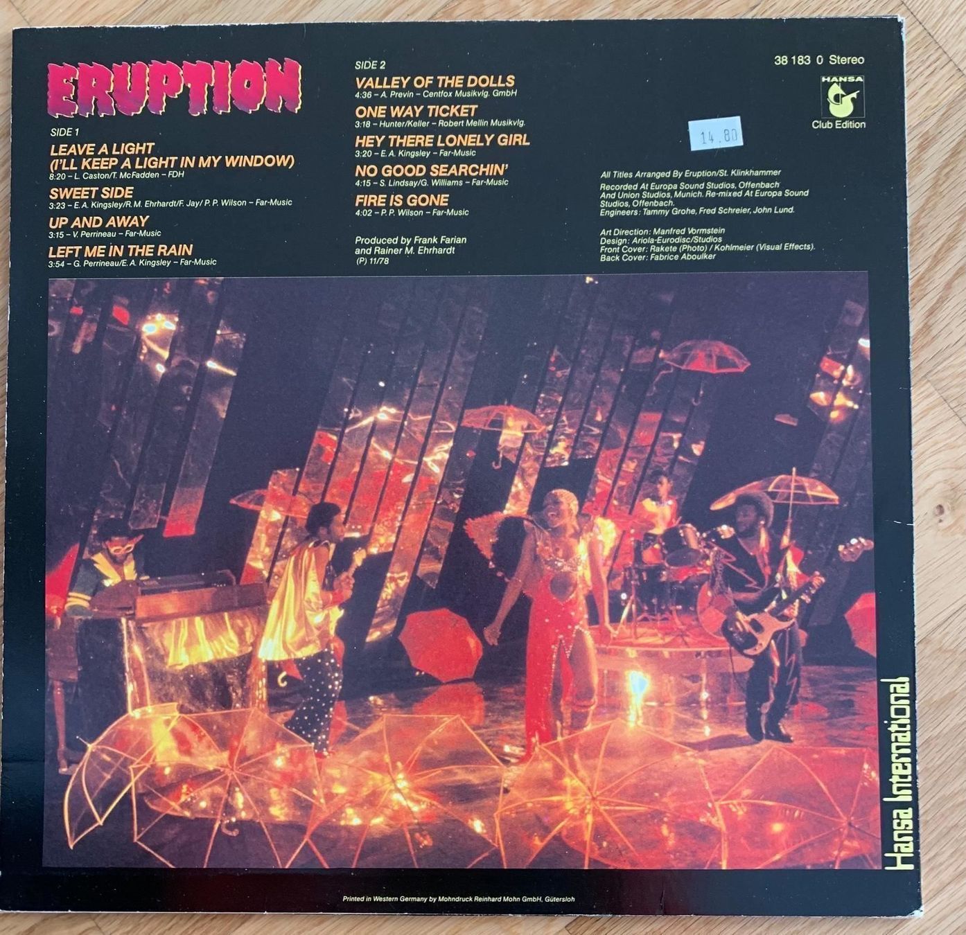 Schallplatten: ERUPTION / LEAVE A LIGHT (1979) – Gebraucht aus Sarnen von m-basic 1