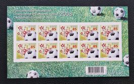 Fussballeuropameisterschaft Briefmarkenbogen 2008 postfrisch