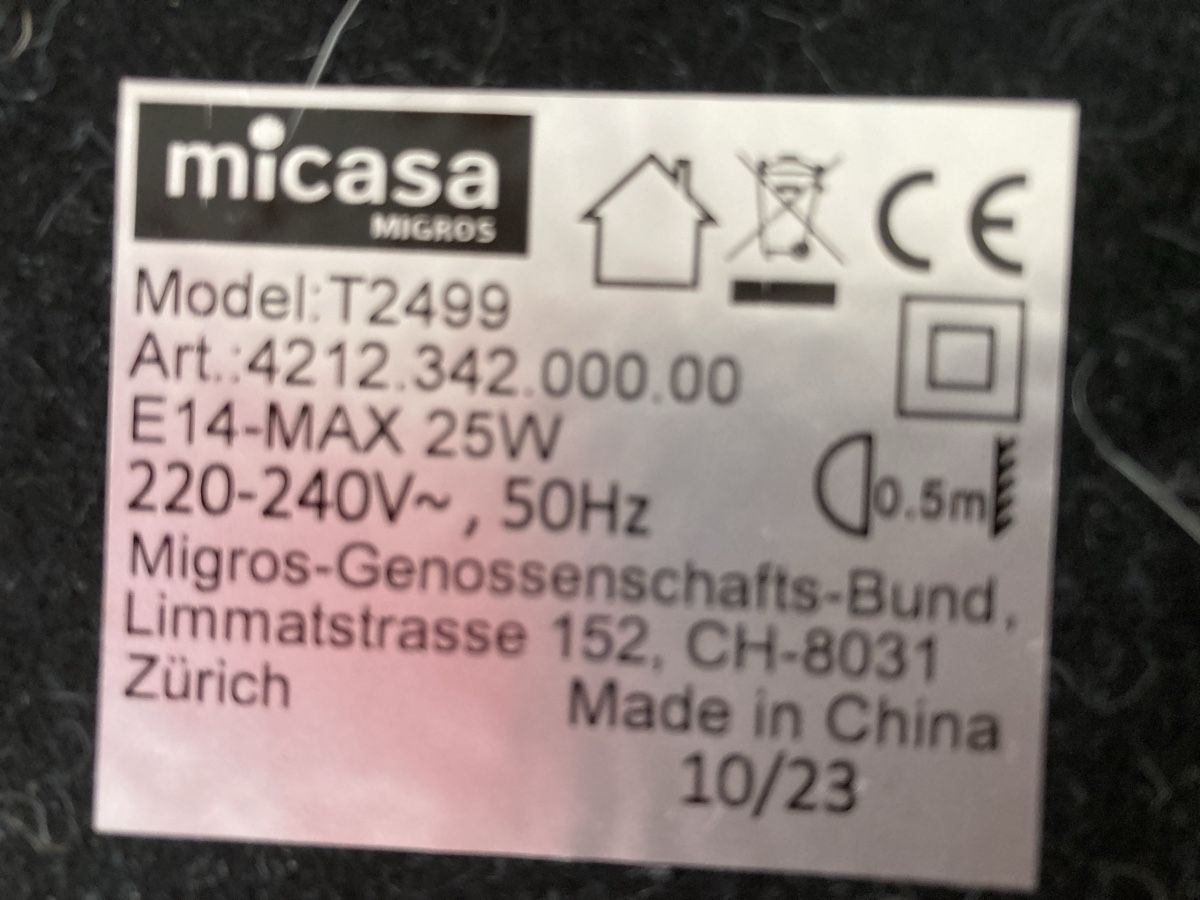 Micasa Lampade: Tischlampe  – Usato da Bergdietikon venduto da Marilyn9 6