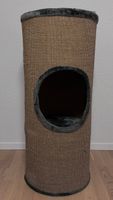 Sisal-Kratztonne mit flauschiger Höhle und Kuscheldach