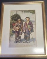 Postkarte gerahmt, "Musici Ambulanti", 7781, von 1922