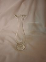Kleine Blumenvase aus Glas transparent 21cm hoch