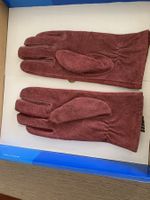Damen Handschuhe Leder Bordeauxrot Grösse M guter Zustand