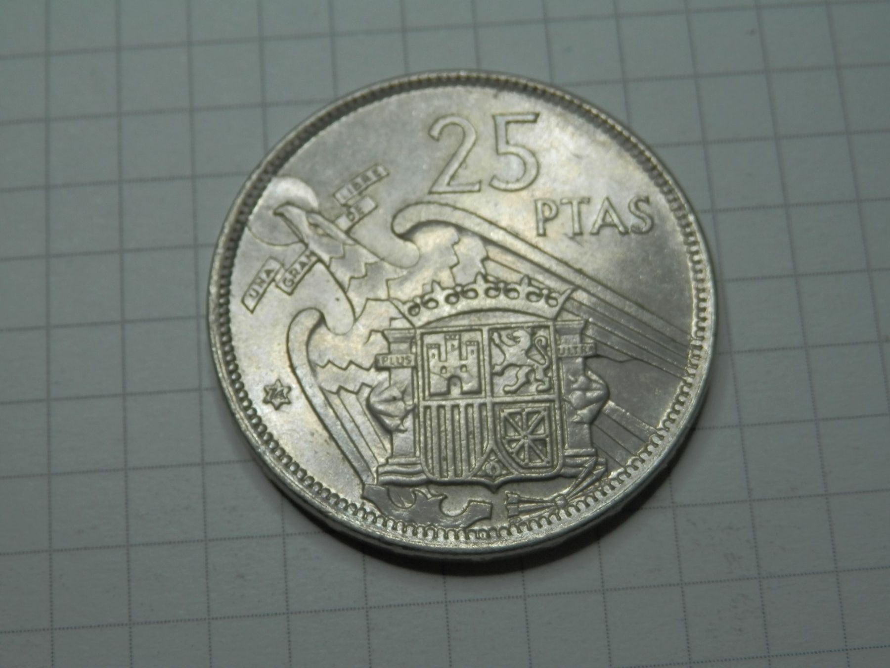 Alle Münzen: Spanien 25 Peseten, 1957 – Gebraucht aus Weiach von weiach81