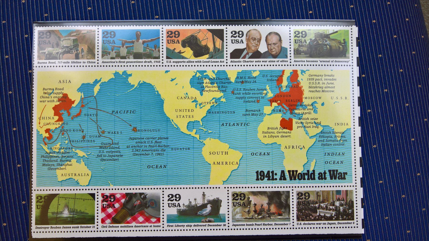 Tutti i francobolli: 1941 World at War, Block USA 1990 postfrisch – Nuovo (secondo la descrizione) da Horgen venduto da Gstufe