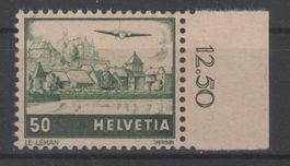 Flugpost 1941 SBK Nr. F29.PA Plattenfehler "weisses Dach" **