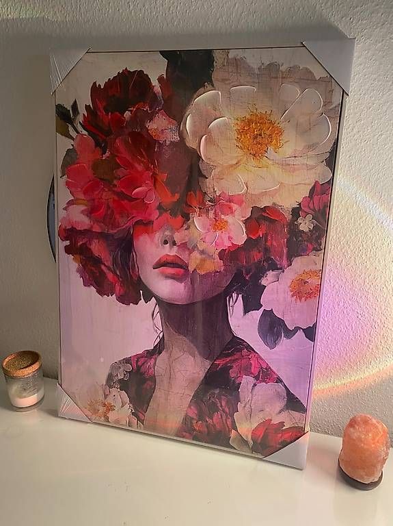 Gemälde: Tableau femme fleurs – Gebraucht aus Bellevue von flo_28nw 1