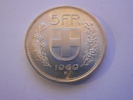 5 Fr. 1969 silber