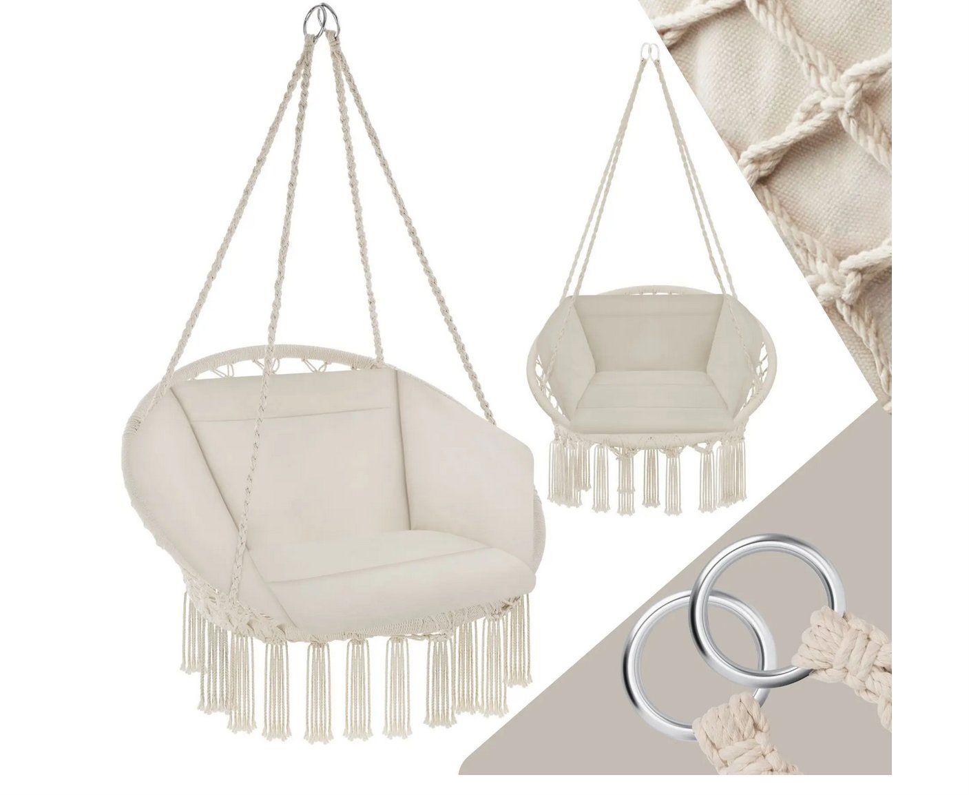 Poltrone pensili da giardino: Hängesessel Grazia beige – Nuovo (secondo la descrizione) da Steinhausen venduto da Retourenprofis