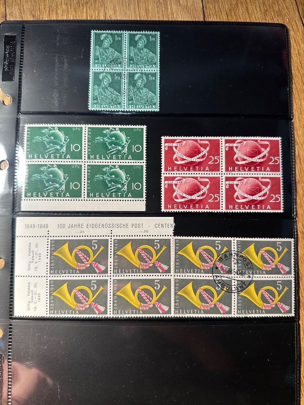 Tutti i francobolli: 4er Blöcke Schweiz Sammlung – Usato da Stettfurt venduto da 2442