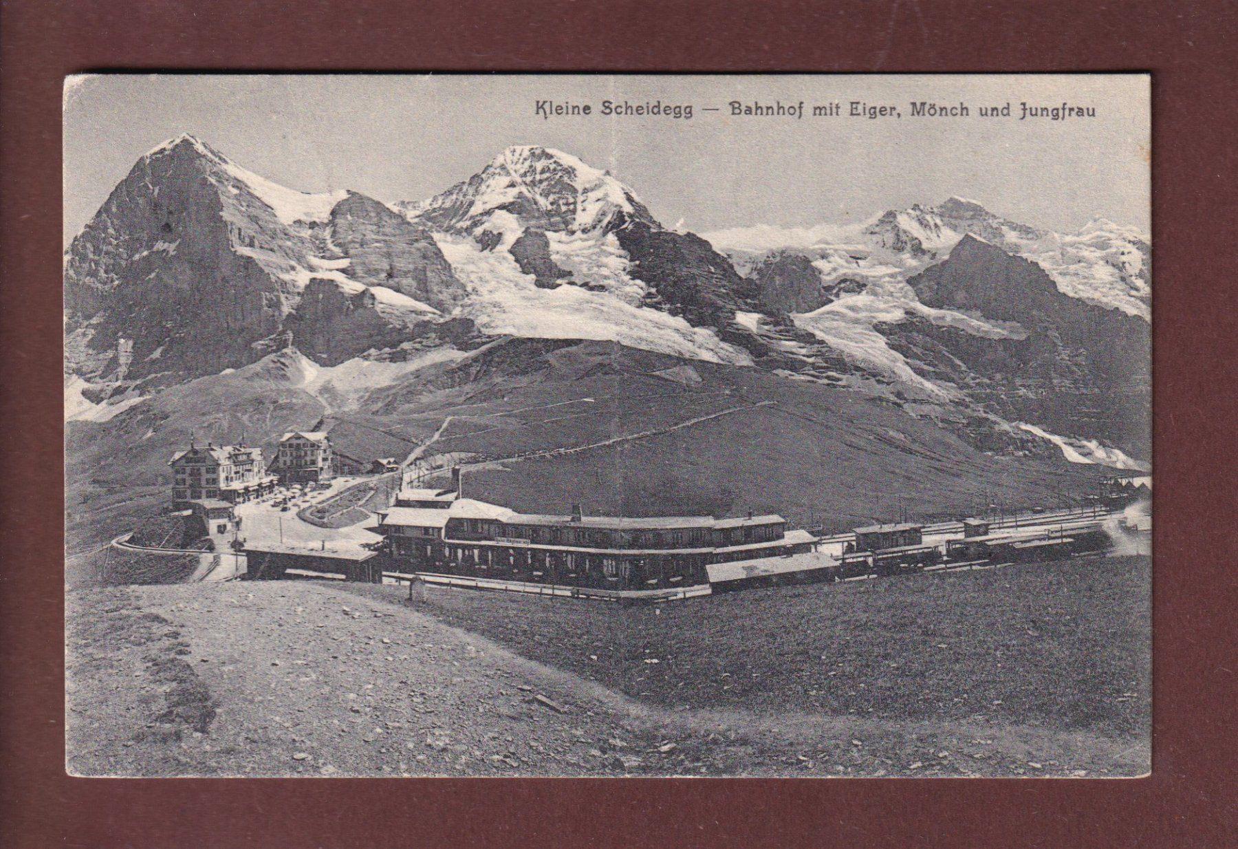 Cartoline postali: KLEINE SCHEIDEGG - Bahnhof - 1909 – Usato da Pully venduto da nicecards