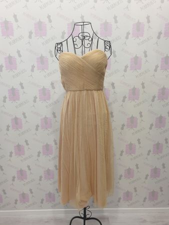 Mariposa Kleid, Gr. S Goldbeige, Cocktailkleid Abendkleid