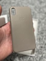 iPhone X/Xs Leather Case Taupe