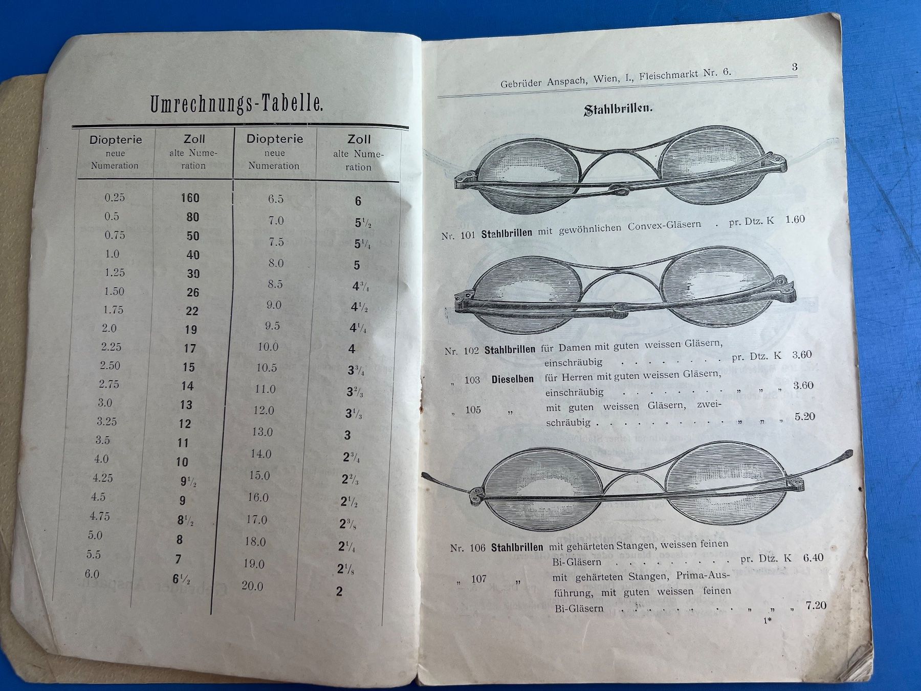 Libri: Preis Katalog Optische Waren Ansbach Wien – Usato da Unterengstringen venduto da Gustav03 9