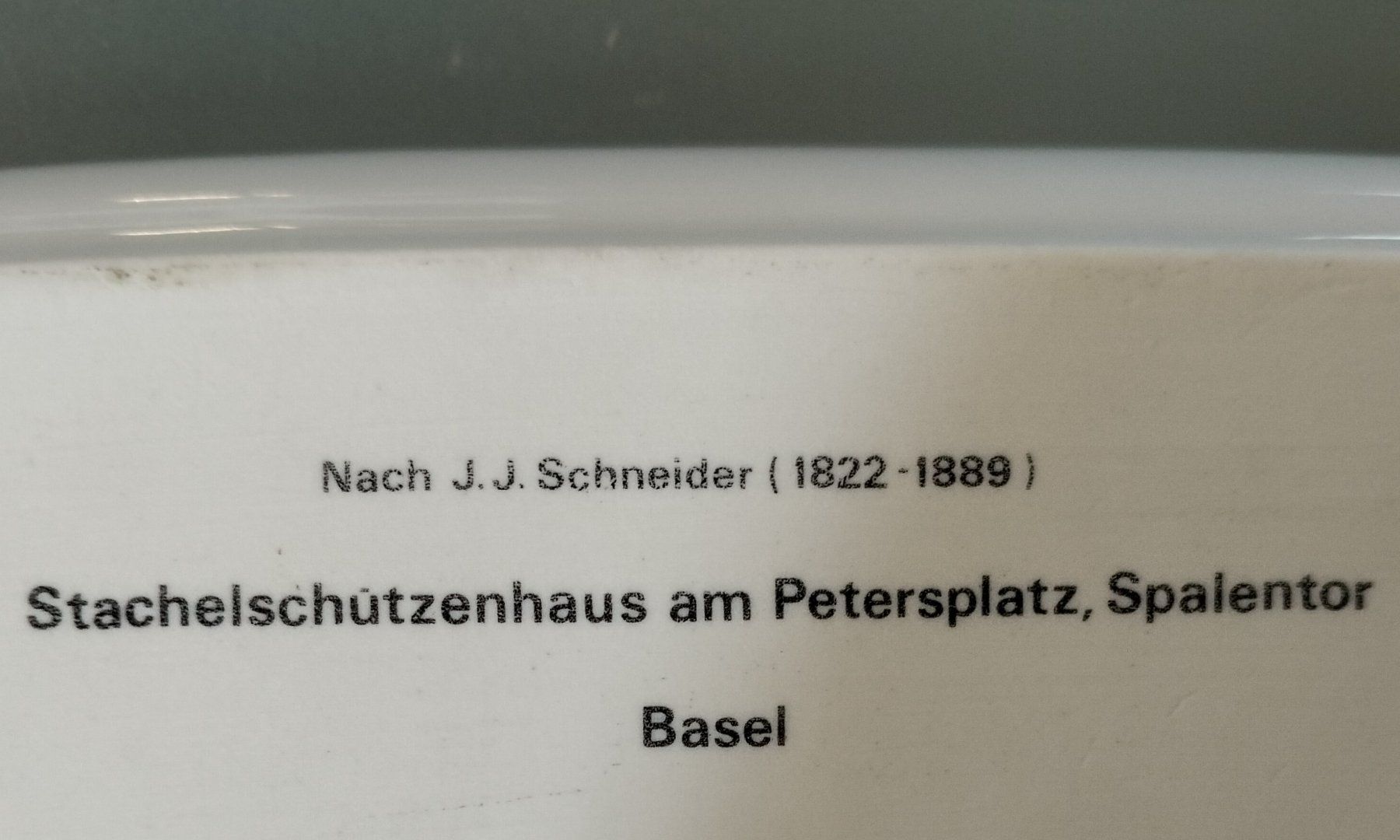 Servierplatten: Teller / Platte, Spalentor Basel, Stachelschützenhaus – Gebraucht aus Muri AG von Thuja99 8