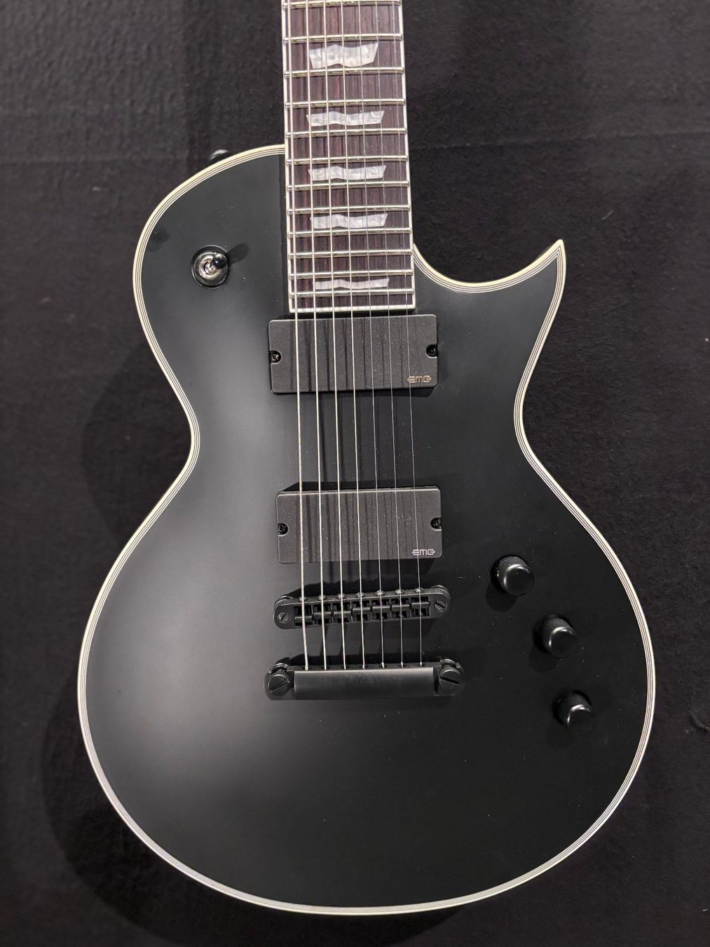 Esp Strumenti musicali: ESP LTD EC-407 BLKS Black Satin 7-String E-Gitarre – Nuovo e nell'imballaggio originale da Kaiserstuhl AG venduto da GTM-Kaiserstuhl 1