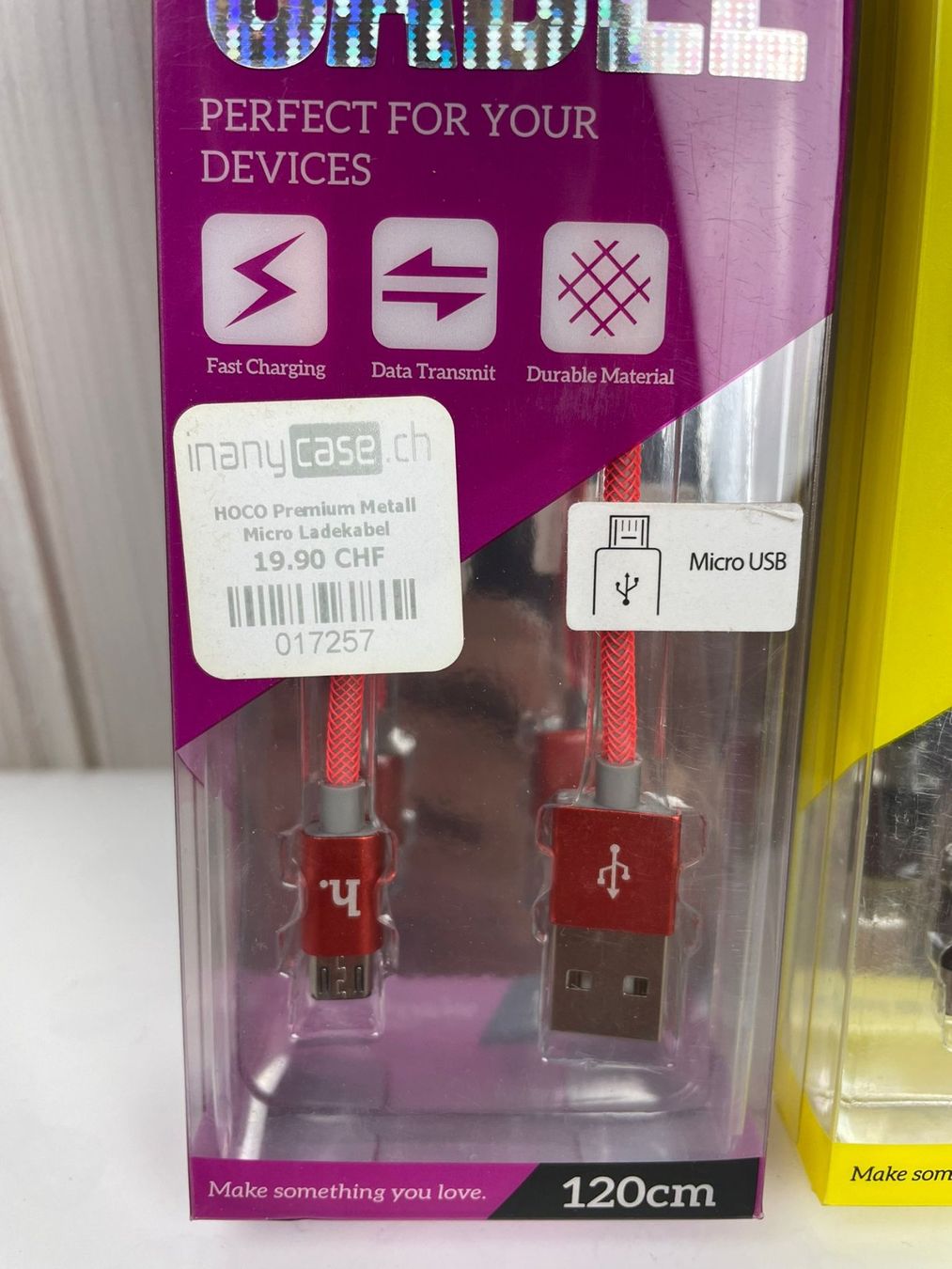 Cavi: 3x Premium Micro USB Ladekabel - HOCO Premium Metall, NEU – Nuovo e nell'imballaggio originale da Wängi venduto da Thurgauer98 1