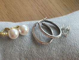 Luxus Elegante Ohrstecker Ohrschmuck  Farbe: Gold Zirkonia