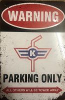 EHC Kloten Parking Only Blechschild Schluefweg Puck Englisch