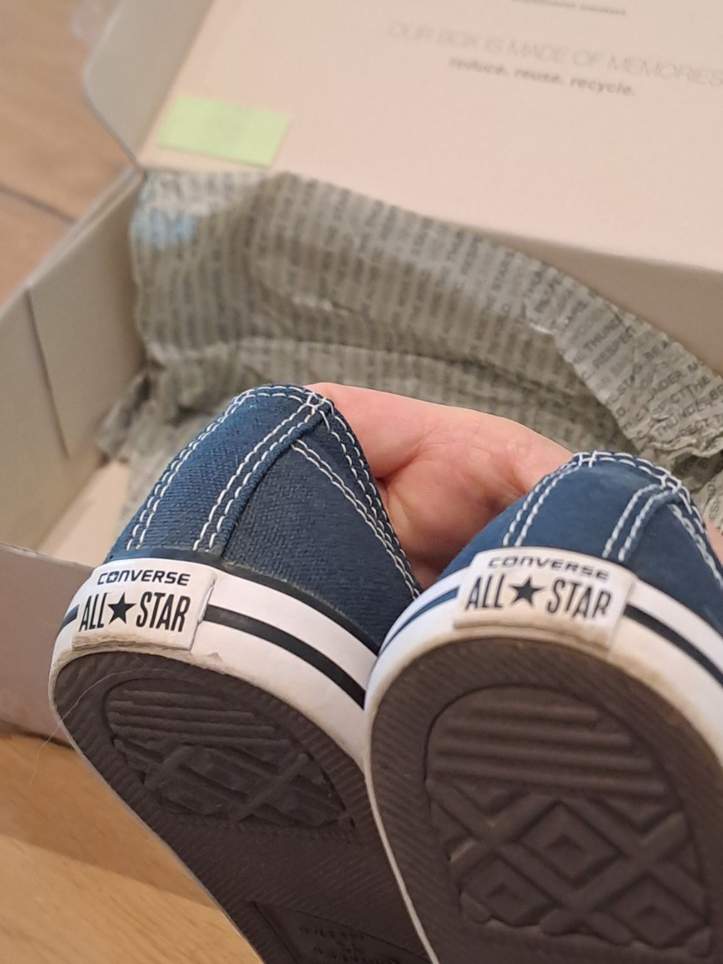 Converse Scarpe da uomo: Grau/blaue Converse All Star Schuhe – Nuovo (secondo la descrizione) da Hermetschwil-Staff venduto da cha_2rcz 3