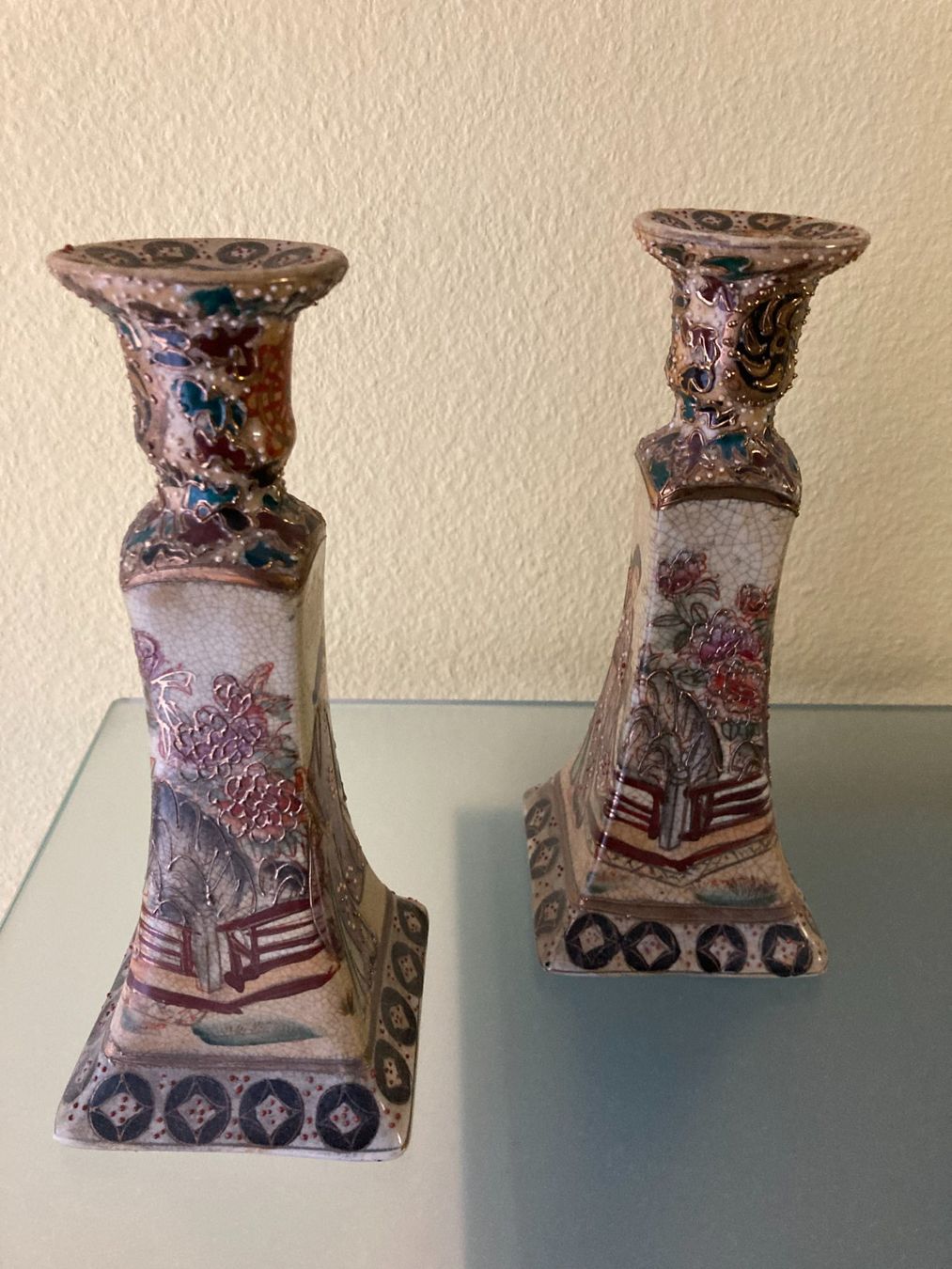 Portacandele: 2 Asiatische Kerzenständer – Usato da Obfelden venduto da miau68 1