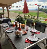 Garten Chromstahl, Granittisch von Gonser
