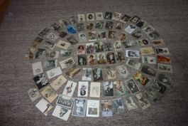 AK, Fotos, Künstlerkarten, Kinder, Frauen, Paare, antik,Lot