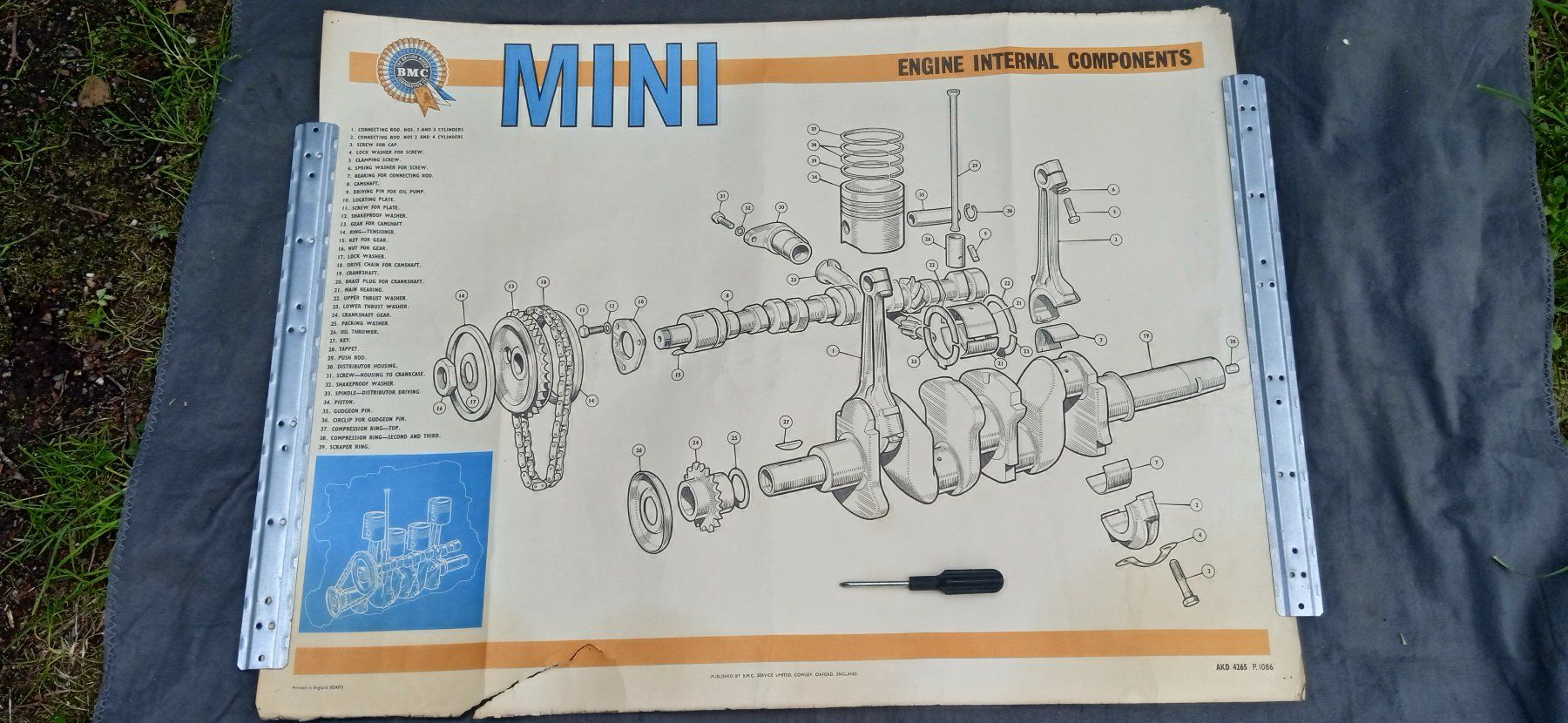 Posters & Illustrations: Mini Zeichnung Engine Internal Components AKD 4265 P. 1086 – D'occasion à Dürnten par theoldstyler