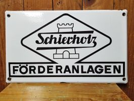 Schild Schierholz Förderanlagen, Rarität, Top Zustand!