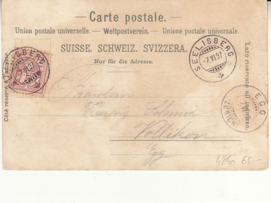Cartoline postali: Seelisberg 1897 – Usato da Bürglen TG venduto da StampGraf 1