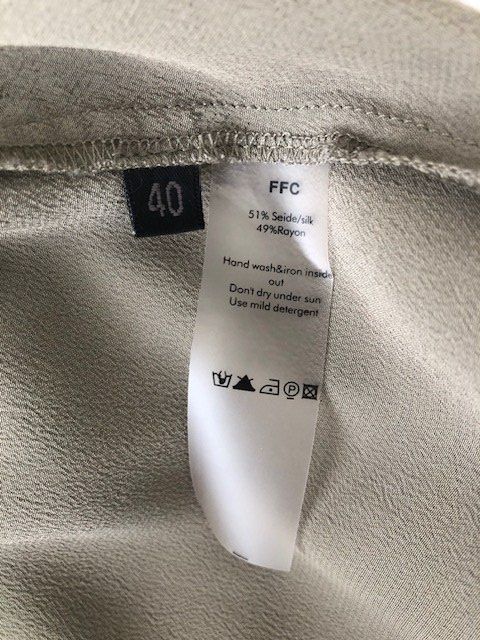 Blusen: Elegante Bluse, FFC, 40, 51% Seide, taupe – Gebraucht aus Hünenberg See von dustein 5