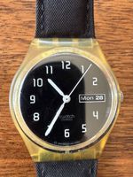 Armbanduhr Swatch Quartz schwarz Datum guter Zustand