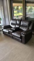 Kunstledersofa dunkelbraun mit Relaxfunktion