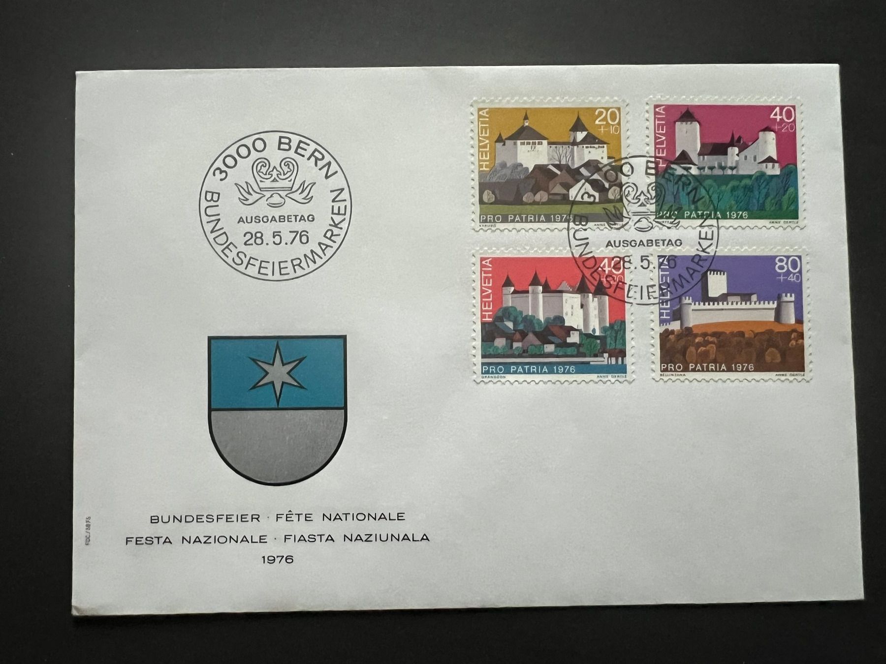 Tutti i francobolli: Pro Patria FDC 1976 (E1666) – Usato da Hinwil venduto da Sidi4
