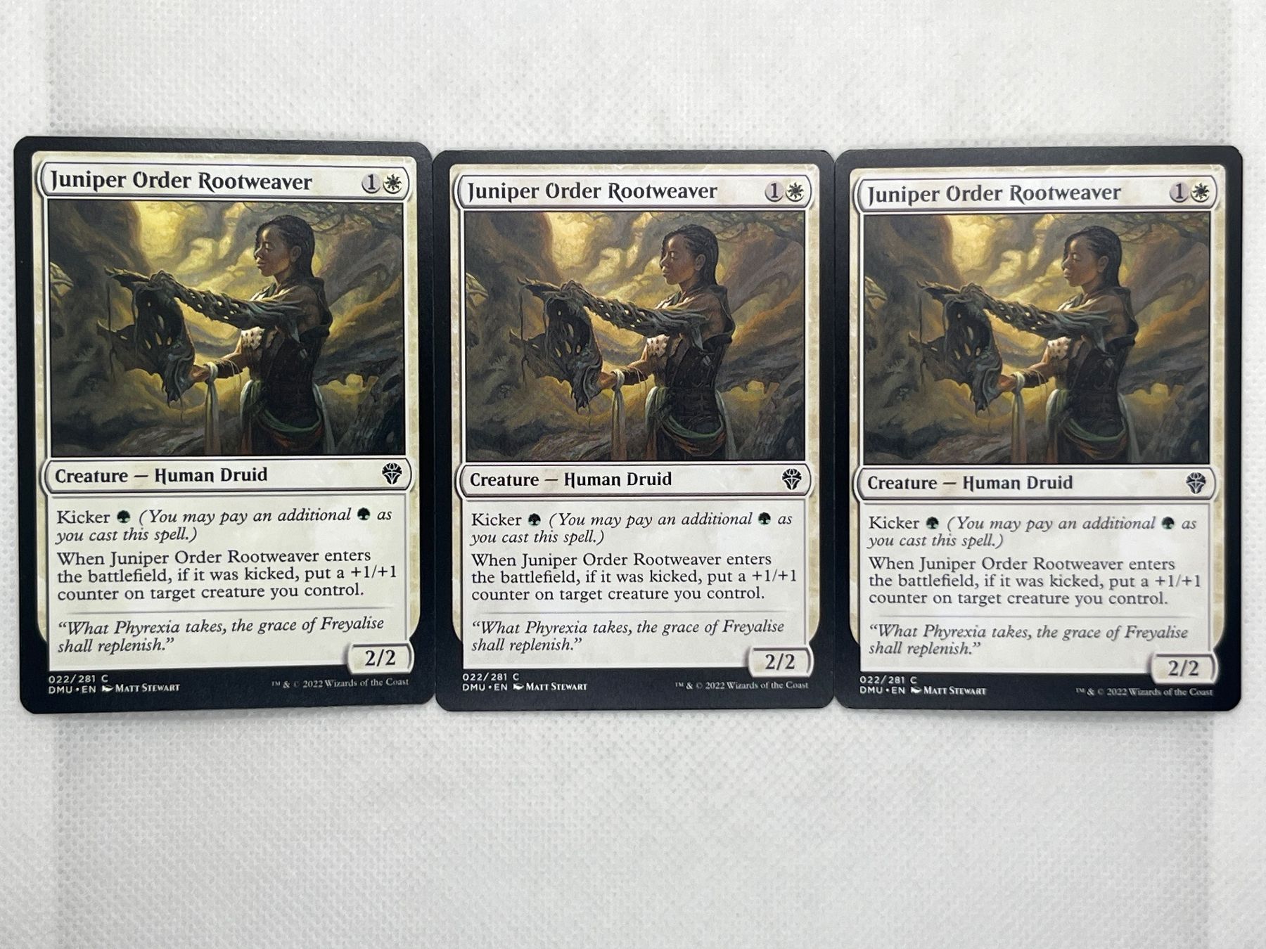 Magic The Gathering Sammelbilder & Trading cards: MTG Juniper Order Rootweaver DMU 22 Common 3x – Gebraucht aus Hinterkappelen von Kim1992