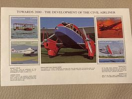 Sierra Leone Flugzeug Briefmarken, Top Zustand! Rarität!