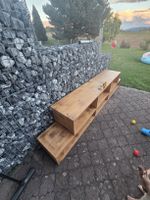 Möbel Eigenbau TV Lowboard Massivholz 280cm Breite