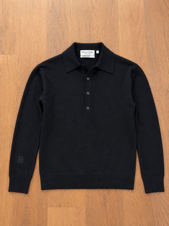 Polo shirt Marc O'Polo black long sleeve size S