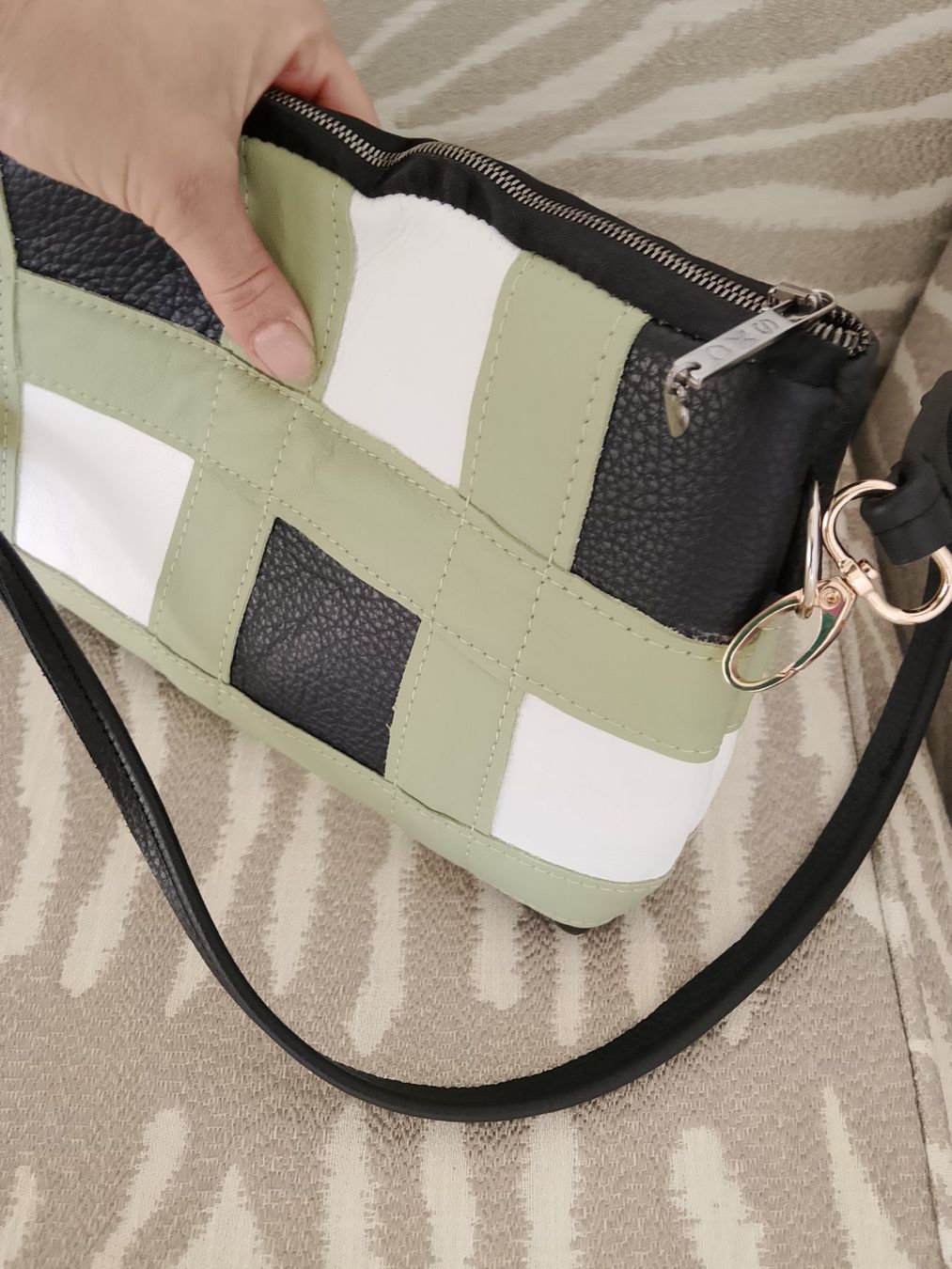 Borse da donna: Handtasche hell Grün kariert Neu – Nuovo (secondo la descrizione) da Bellikon venduto da MellonCollieMitTwint 3