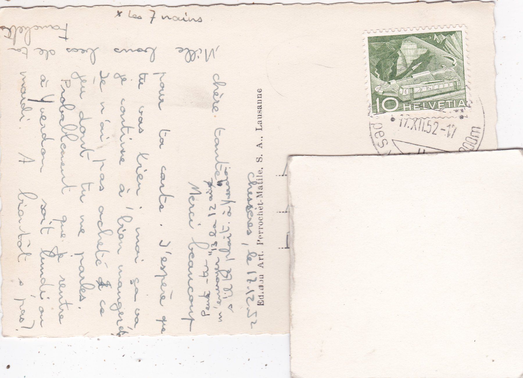 Cartoline postali: Chesières 1952 – Usato da Herisau venduto da Lisegrat2008 1
