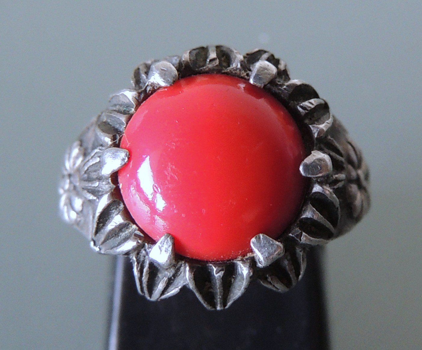Anelli: Silber 830 Fingerring mit einem Imitatstein aus Glas – Usato da Waldenburg venduto da schaller707