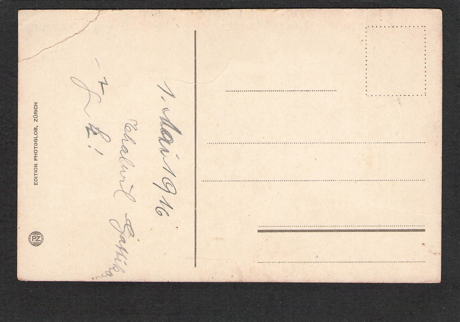 Ansichtskarten: AK/ZH Thalwil , 1916 – Gebraucht aus Reichenburg von Pipo-67 1