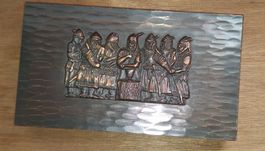Seltene Vintage Zigarrenschatulle Lignifer – Bronze/Kupfer
