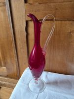 Vintage Kristall Glas Vase rot 42 cm