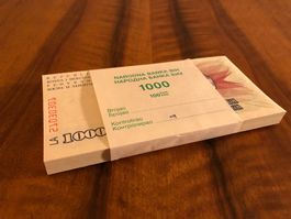Bosnien und Herzegowina 1992 - 1000 Dinara - Bündel UNC