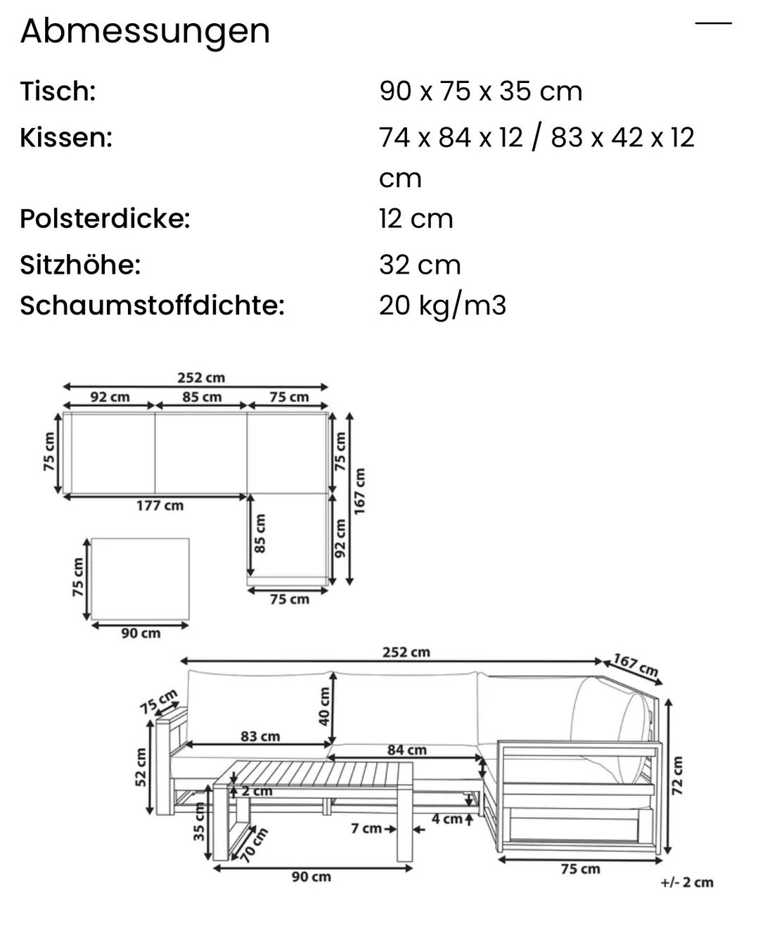 Beliani Divani: Beliani Lounge-Ecksofa inkl. Lounge-Tisch – Usato da Zollikofen venduto da cherry.p 5